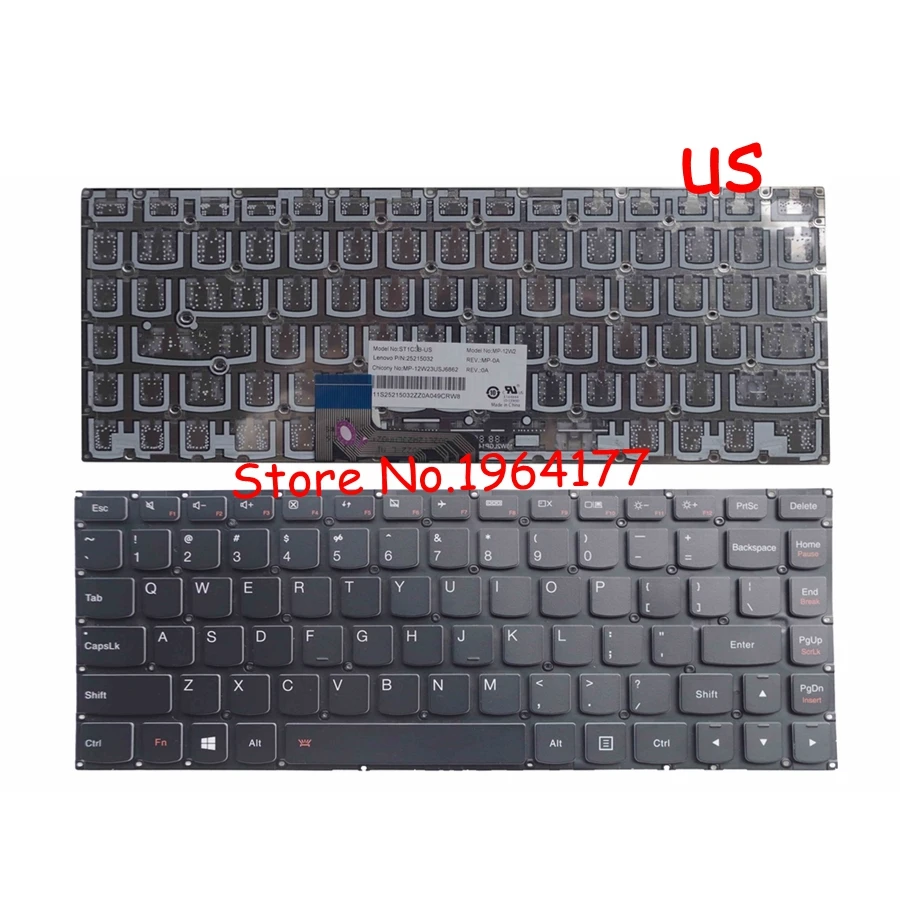 Английская клавиатура для ноутбука Lenovo Ideapad yoga2 13 Yoga 2 U31 США без подсветки детей
