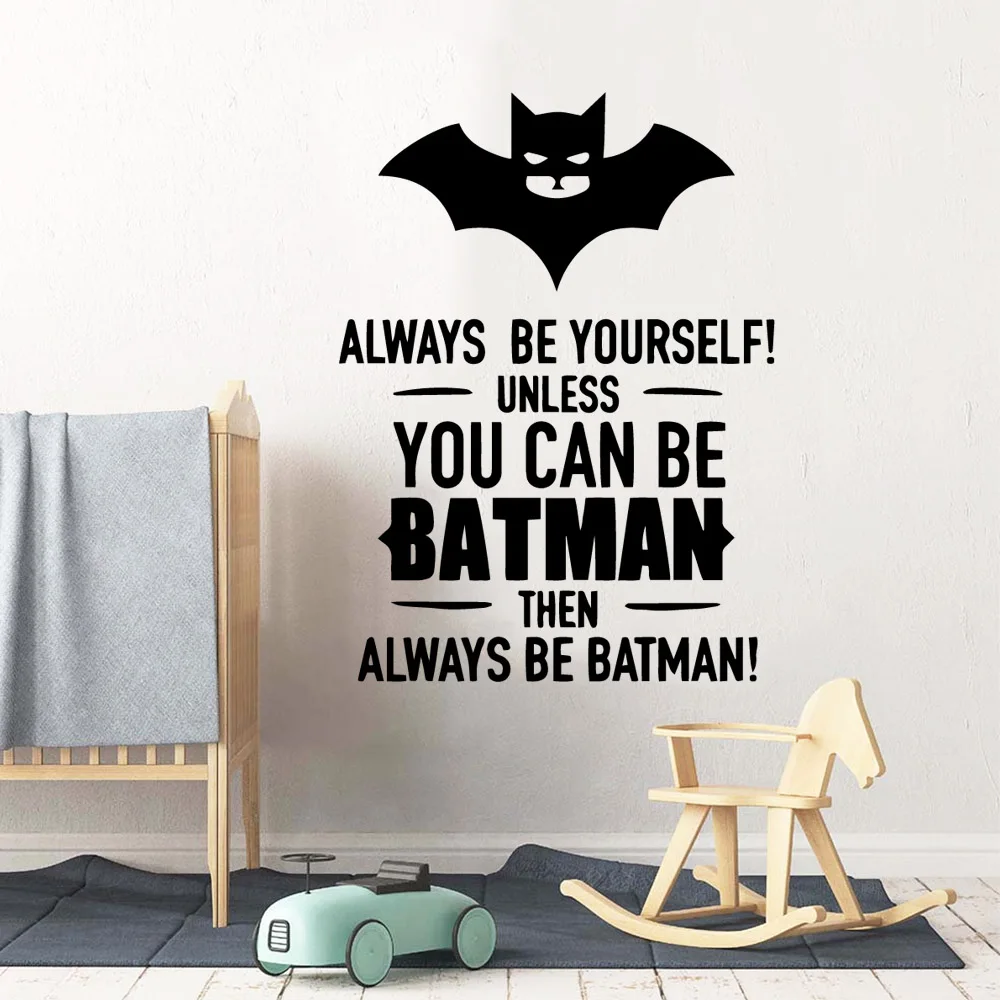 

Removable batman Wall Sticker Pvc Removable Removable Vinyl Mural Wallpaper Wall Decoration Murals