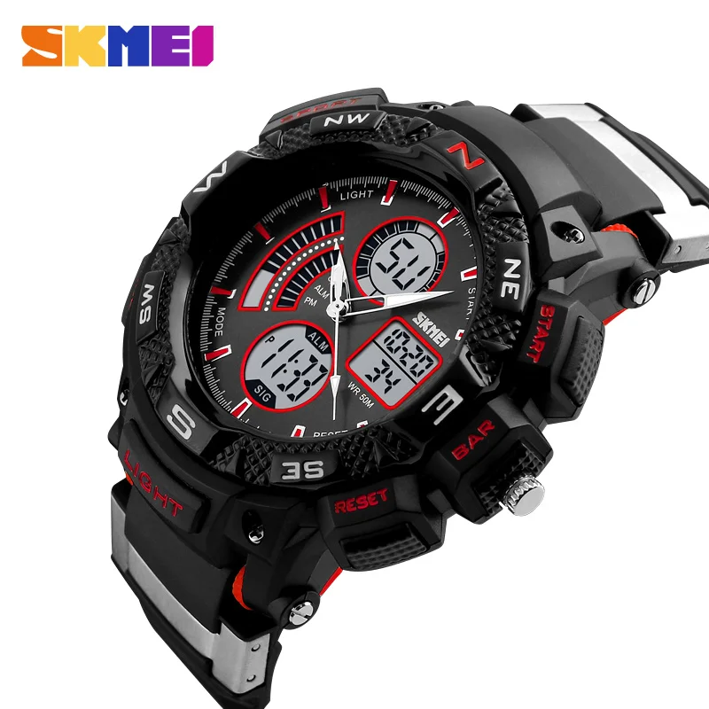 

Hot Brand SKMEI 1211 Men Sports Digital Watches Double Time Fashion Clock Waterproof Chronograph Wristwatches Relogio Masculino