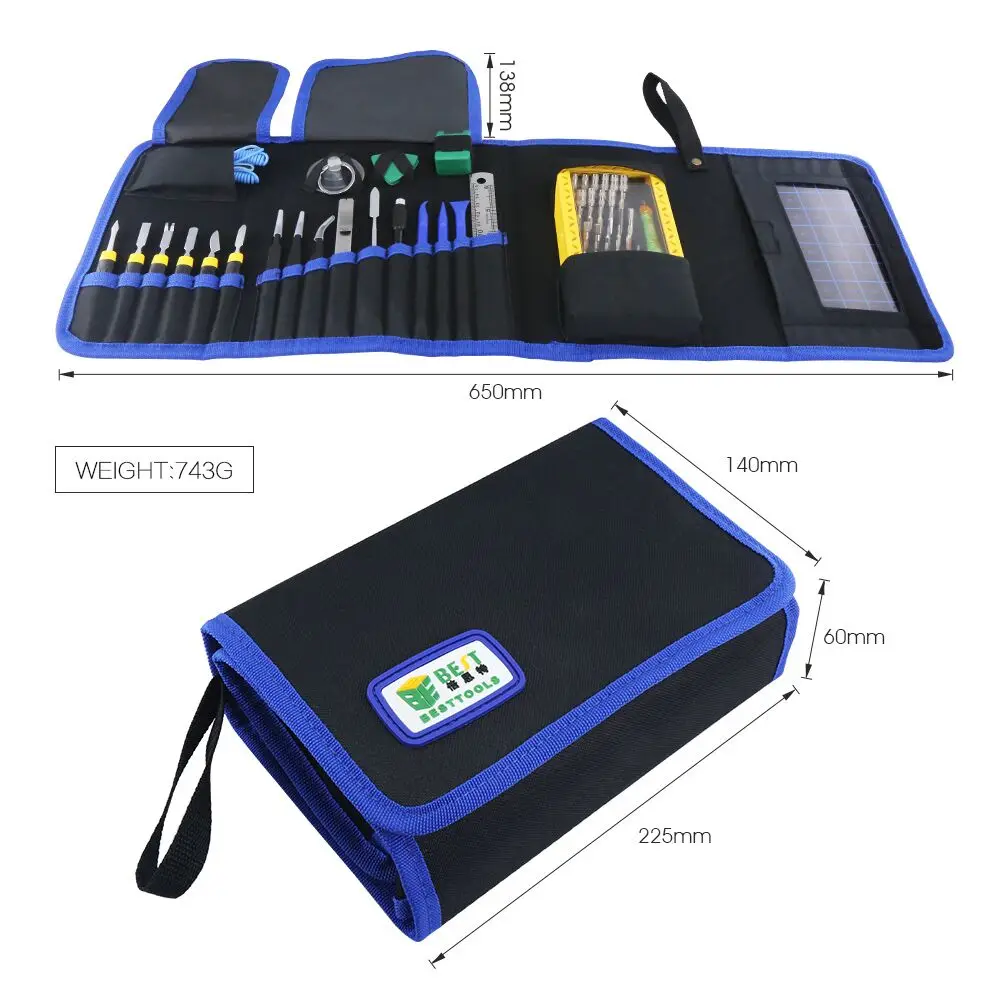 

BST-118 Precision Screwdriver Set 67 in 1 Magnetic Driver Kit with Portable Bag for iPhone 8 8 Plus Cellphone Game Console