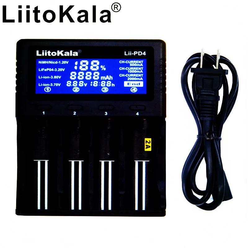 Зарядное устройство LiitoKala для литий-ионных аккумуляторов 18650 14500 16340 26650 |