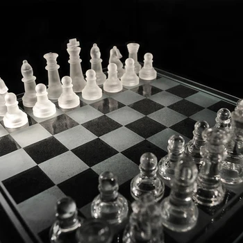 

K9 Glass Chess Medium Wrestling Packaging International Chess Game International Chess Set Game International Chess P28 25*25Cm