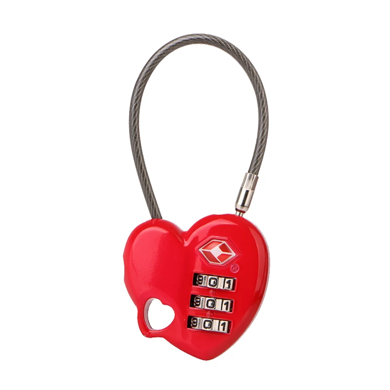 Travel TSA Custom Password Lock Solid Wire Rope Bag Suitcase Lock Mini Padlock Travel Luggage Locks Free Shipping