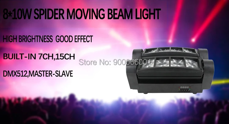  stage 8X10W Mini LED Spider Light DMX512 LED Moving Head Light RGBW LED Beam light Club Dj Disco projector (16)