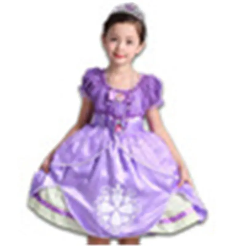 Высококачественное Летнее нарядное платье принцессы Софии для девочек; Детские праздничные платья с рисунком Авроры для дня рождения; детское платье Золушки - Цвет: SofiaB