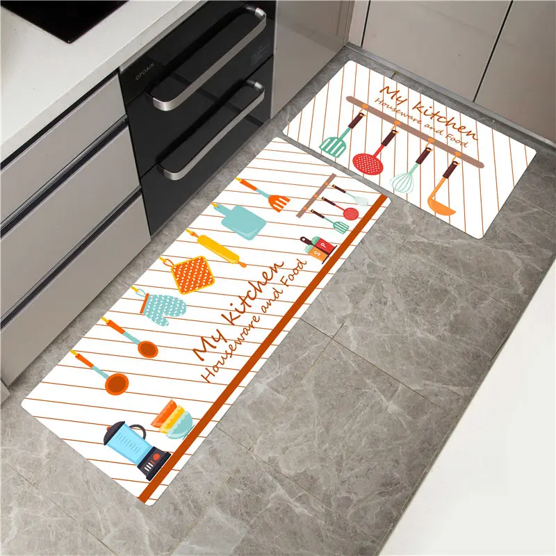 

Creative Absorbent Kitchen Mats Outdoor Entrance Doormat Corridor Non-slip Bath Mat Bed Front Mats Welcome Floor Mat kitchen Rug