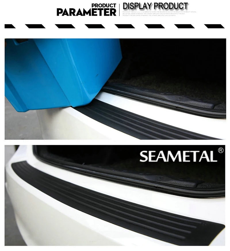 1For-Skoda-Octavia-A7-A5-2-Fabia-Superb-B6-Yeti-Rapid-Rubber-Rear-Guard-Bumper-Protect-Trim-Cover-Pad-Scuff-Sill-Protector-Scuff