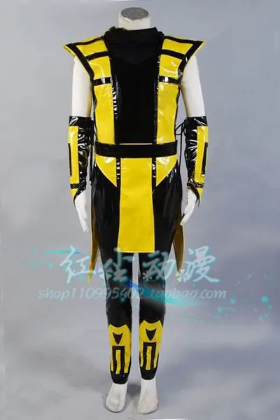 Скорпион Mortal Kombat 3 желтый костюм Косплей Костюм Любой Размер|cosplay costume|scorpion mortal