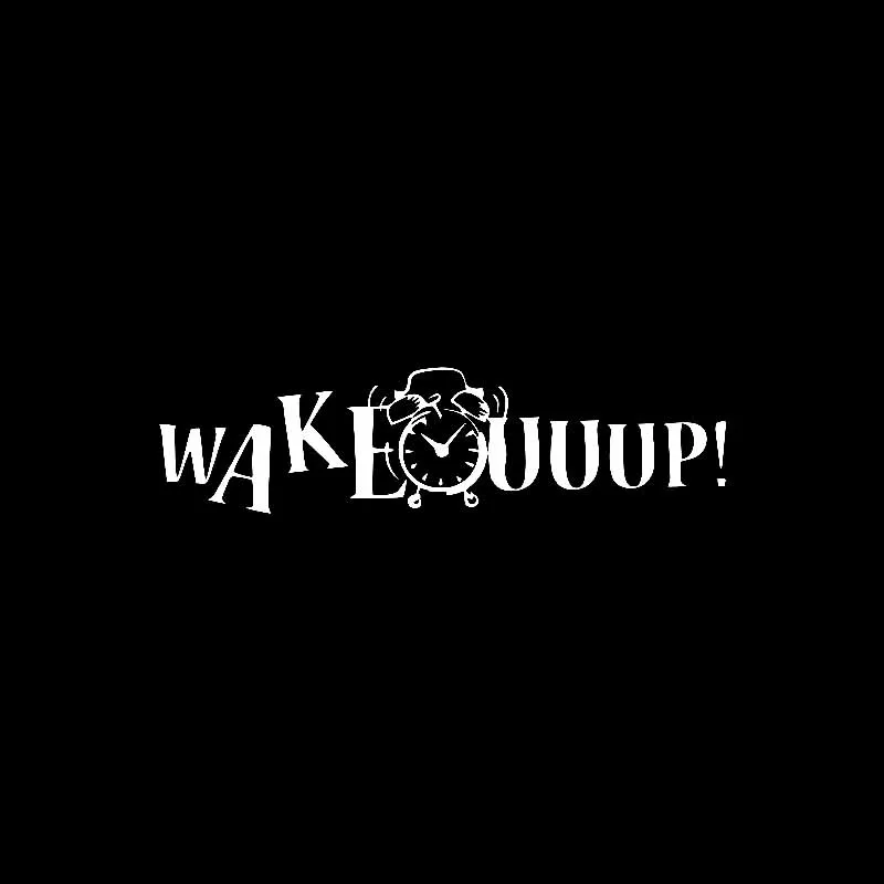 YJZT 14 9 см * 4 WAKE UP будильник автомобильный Стикеры виниловые наклейки в виде