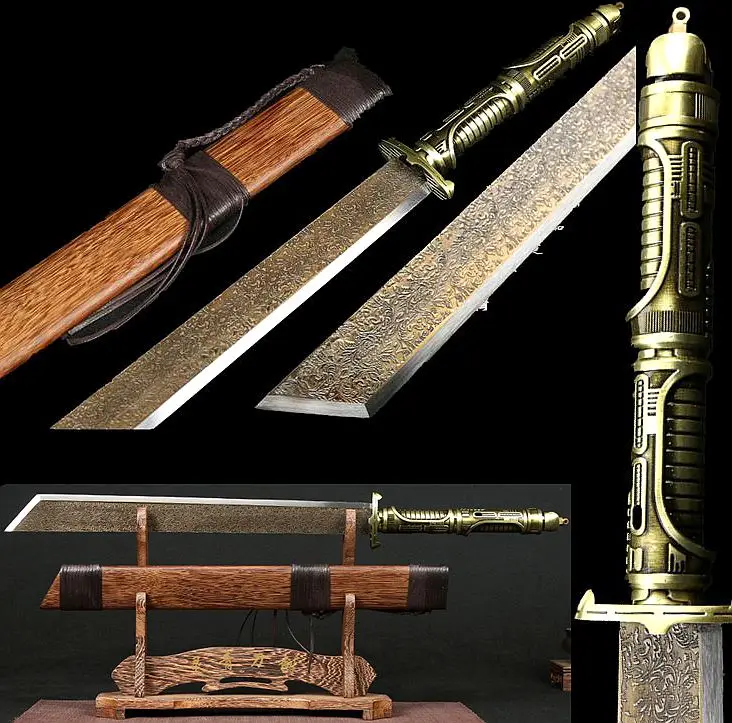 Хороший WUSHU Broadsword DaDao меч высокой клинок из марганцевой стали острый нож режет бамбуковую трость/груша деревянная стойка