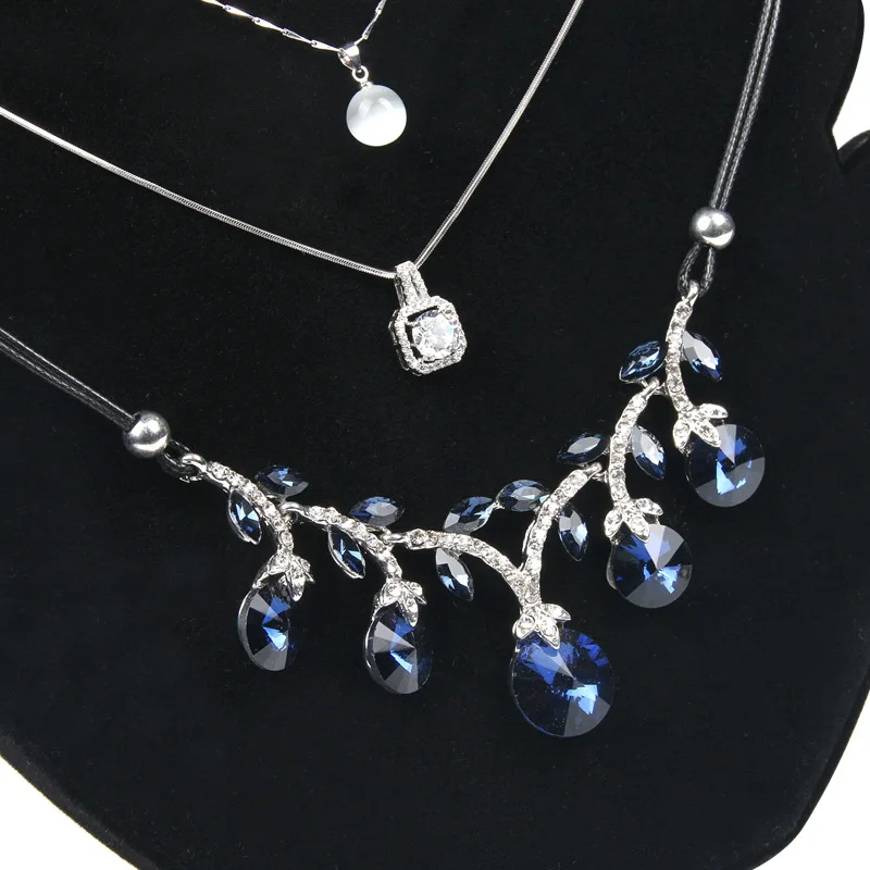  Flannelette Fire Shape Necklace Display Stand Holder Banana Shape Saveral Layer For Pendant Organiz