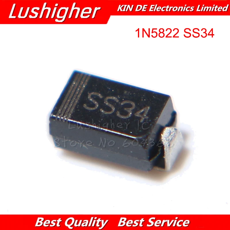1000 шт. SS34 SMA 1N5822 3A 40V DO-214AC SMD диод Шоттки | Электронные компоненты и принадлежности