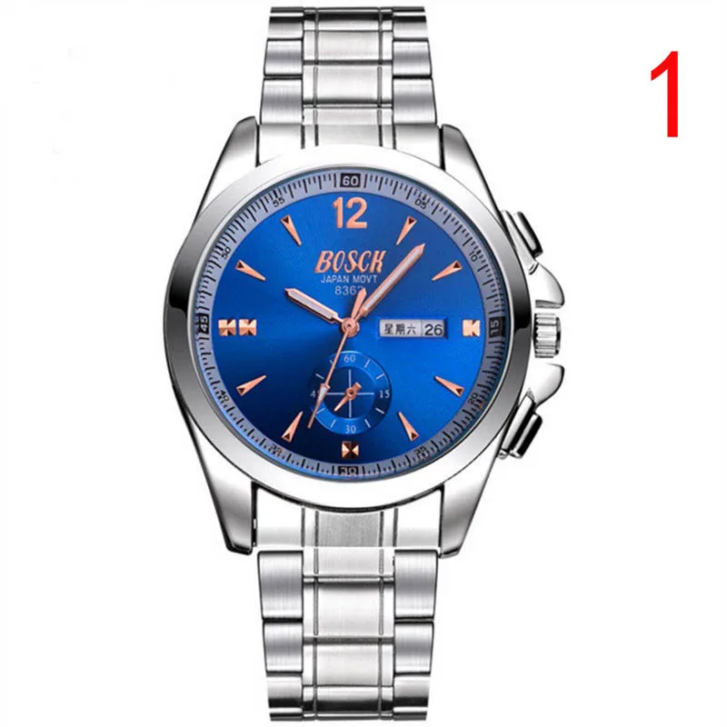 

2019 new listed fashionable men quartz watch, fashionable men belt watch, business leisure stainless steel watch