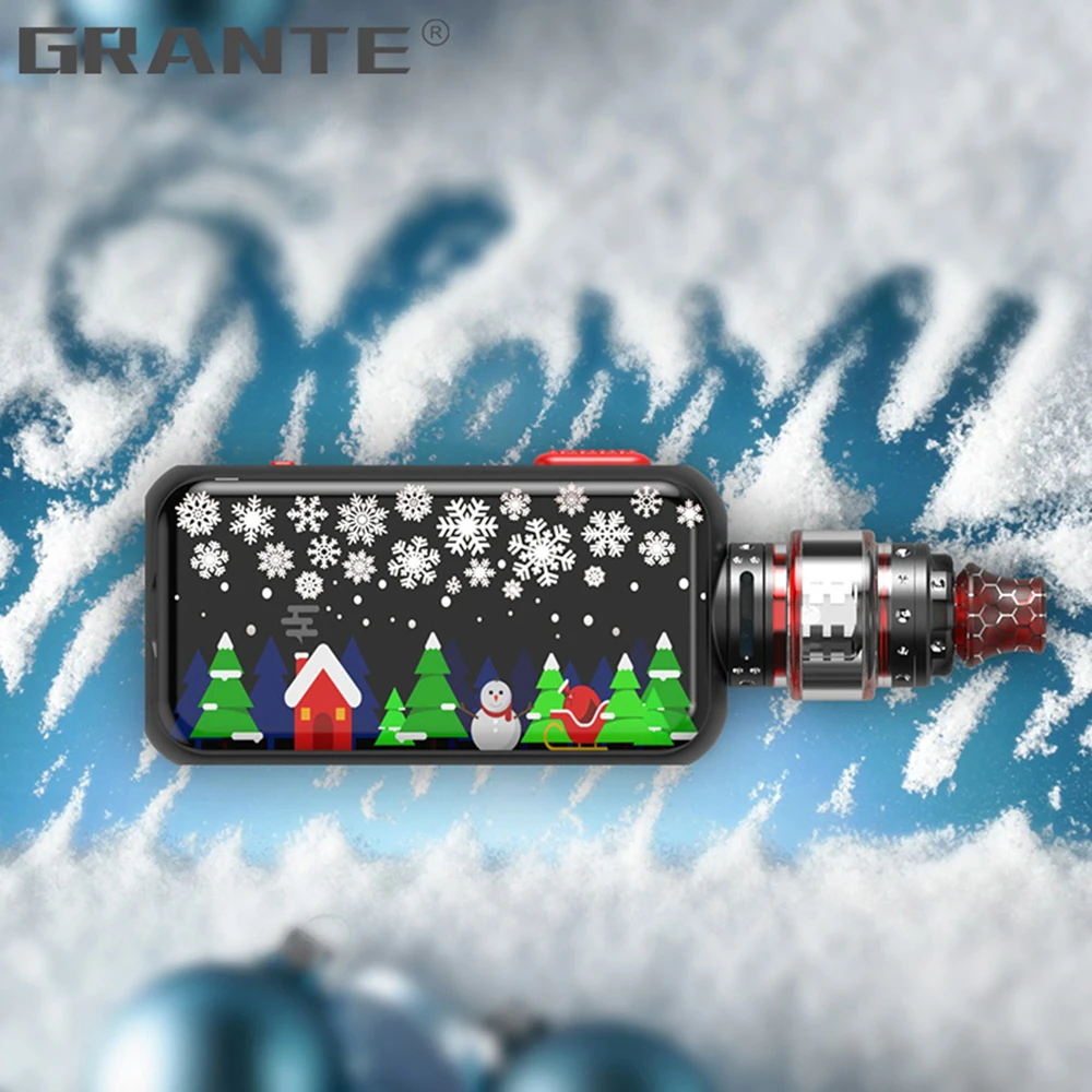 Grante Vape Box Mod Kit 3.5ml Top Filling Atomizer With 0.5 ohm Coil Without 18650 Battery Vape Mod Vaporizer VS SMOK X-Priv Kit4