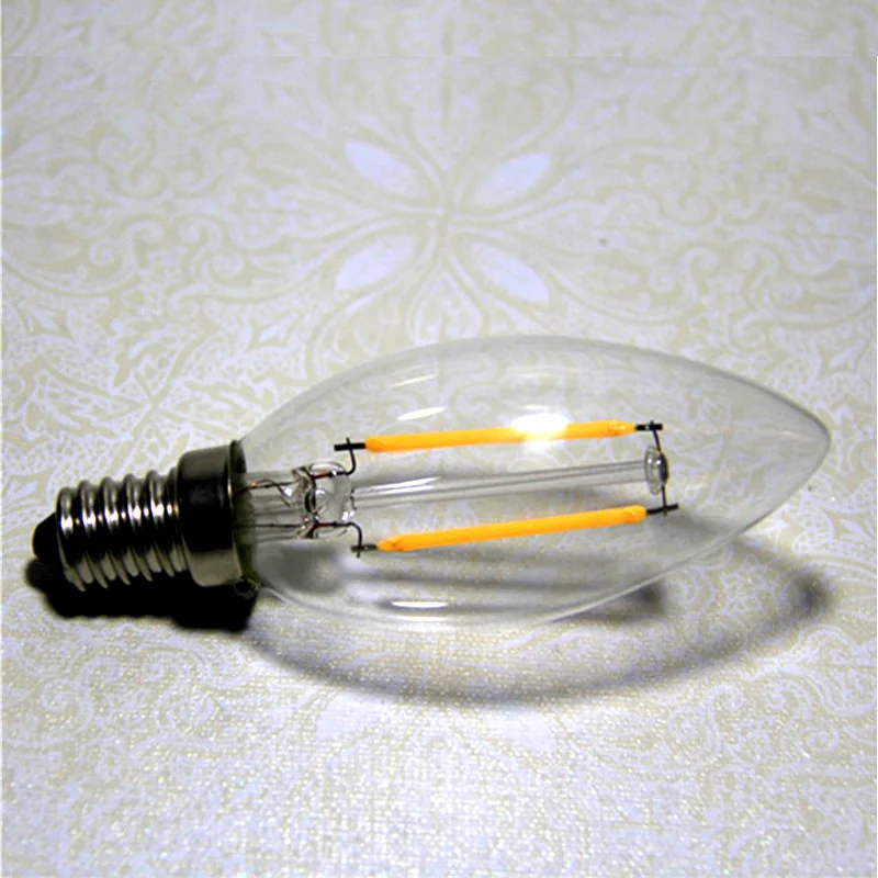 Светодиодный светильник лампочка e14 C35 типа «Свеча»), 2 Вт, 4 Вт, 6 Вт лампочка-свечка с регулируемой яркостью умный дом декоративная люстра 220v Светодиодная лампа
