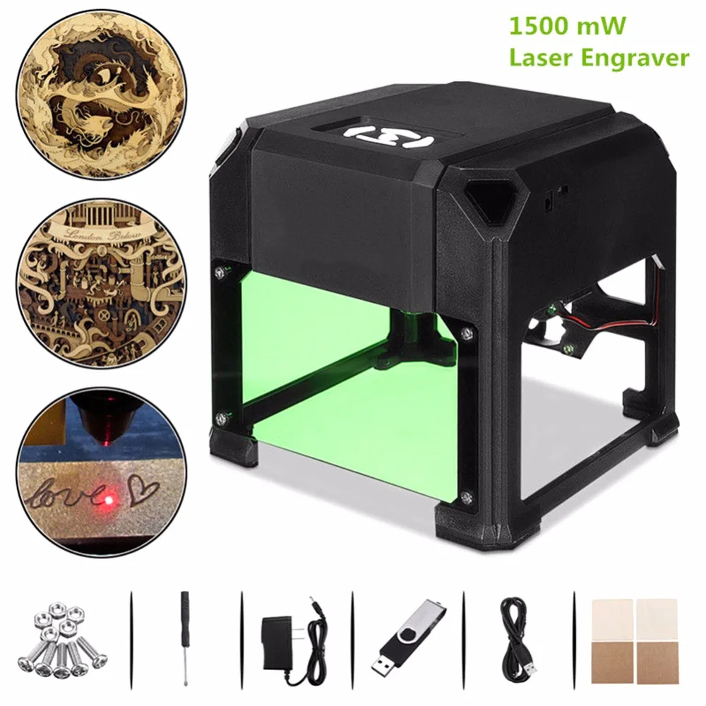 1500mW USB Laser Engraver DIY Logo Mark Printer Cutter Carver Engraving