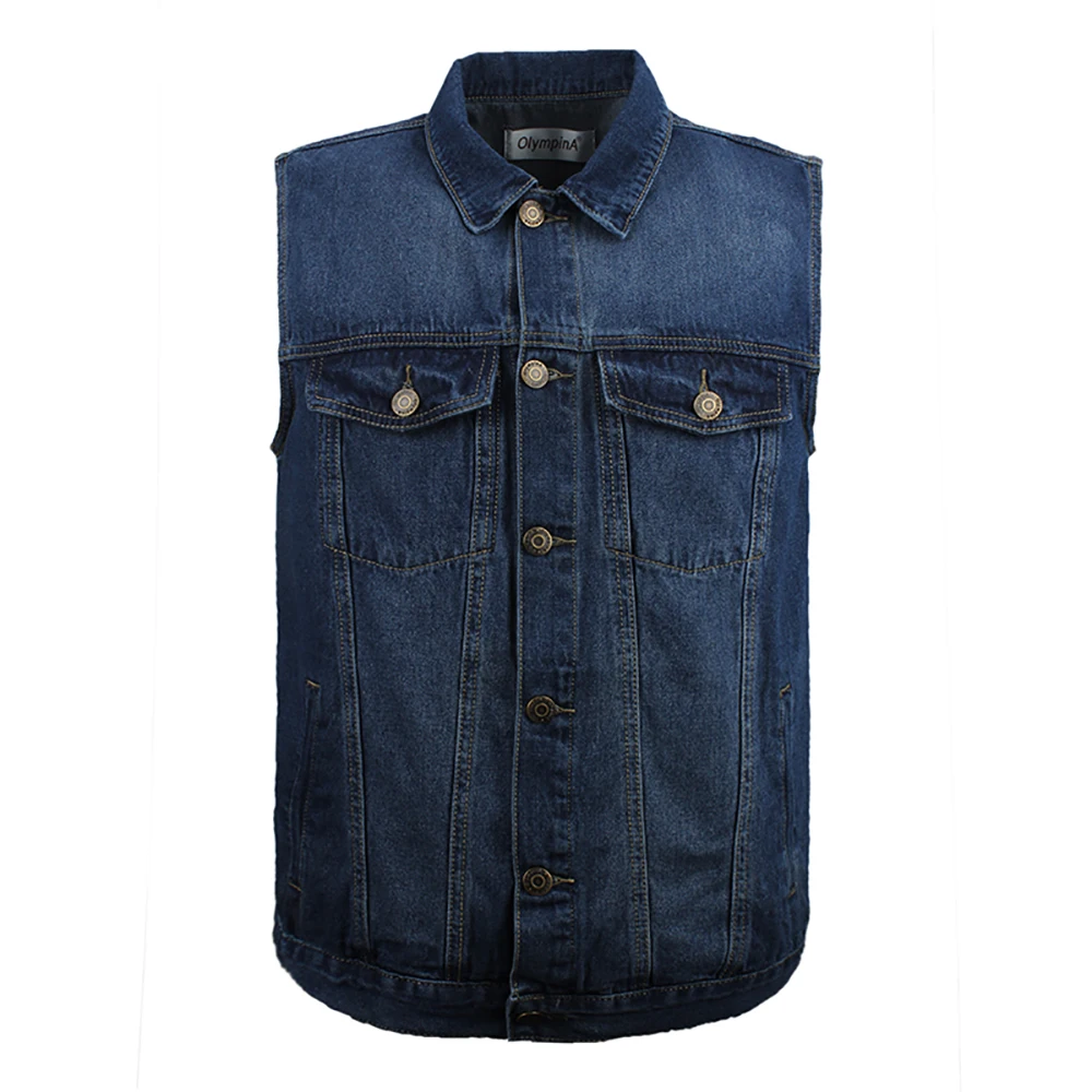 Denim Vest Wholesale Travel Vests Male With Many Pockets Men's Spring Autumn Sleeveless Jacket