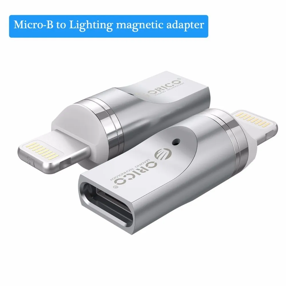 ORICO OTG Магнитный Micro USB-Type C конвертер адаптер для Macbook iPhone samsung huawei зарядки передачи даты - Цвет: Micro B to Lighting