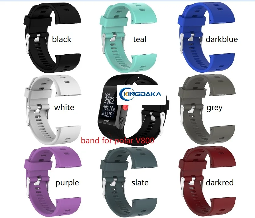 20 шт Силиконовые сменные Мужские t наручные часы ремешок для Polar V800 смарт-браслет с инструментом Смарт-часы ремешок для мужчин и женщин. DHL