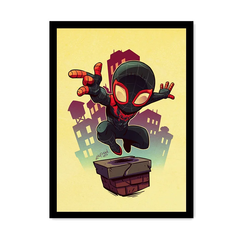 Us 2 08 Cartoon Drawing Character Poster Anime Game Figure Superhero Printed Retro Poster Spiderman Wall Art Painting Bedroom Decor In Wall Stickers
