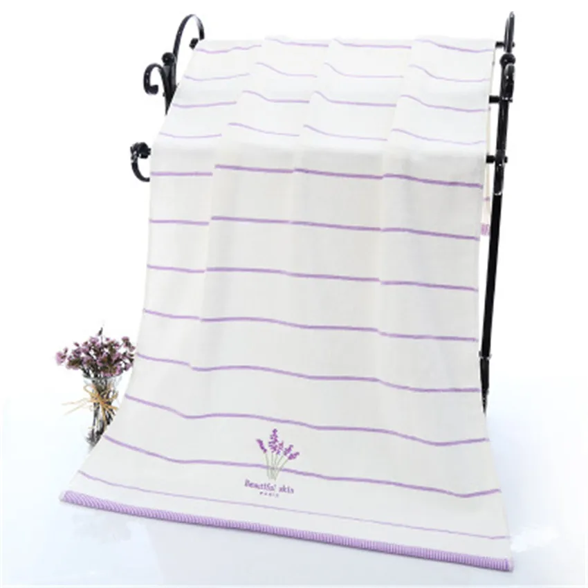 ZHUO MO 3pcs/Set 100% Cotton Lavender Towel Set One Piece 70*140cm Bath Towel Two Pieces 34*75cm Face Towels Gift Towel Set