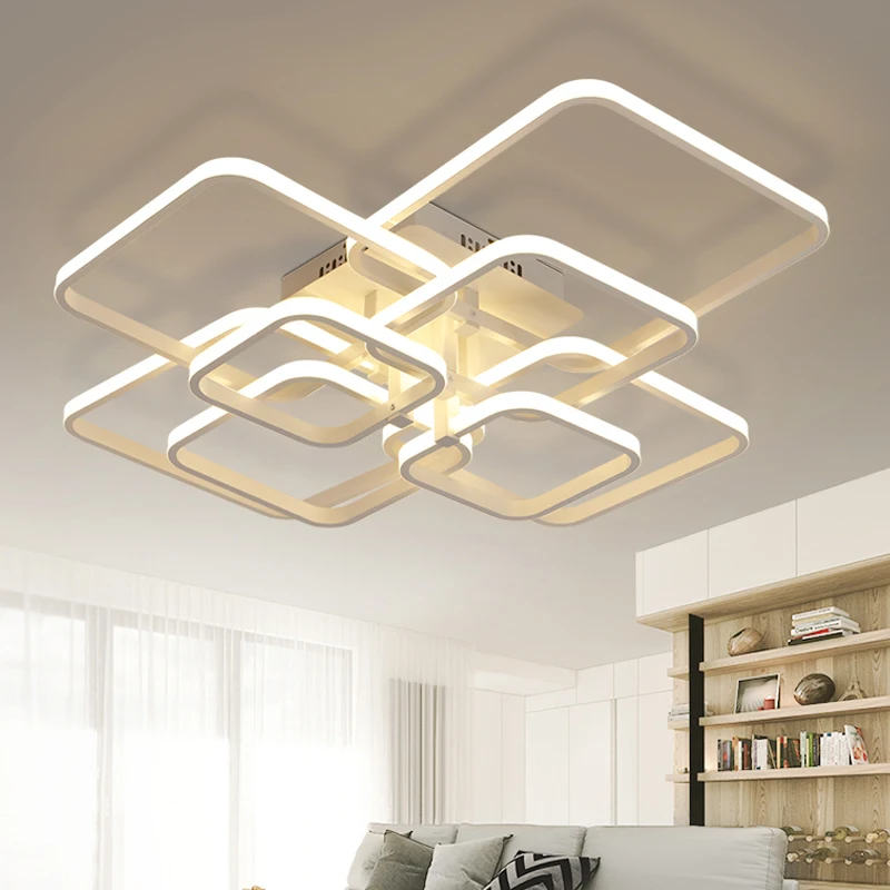 

modern led chandelier with remote control ceiling chandeliers Living Room Bedroom Home nordic lustre Light Fixtures deco salon