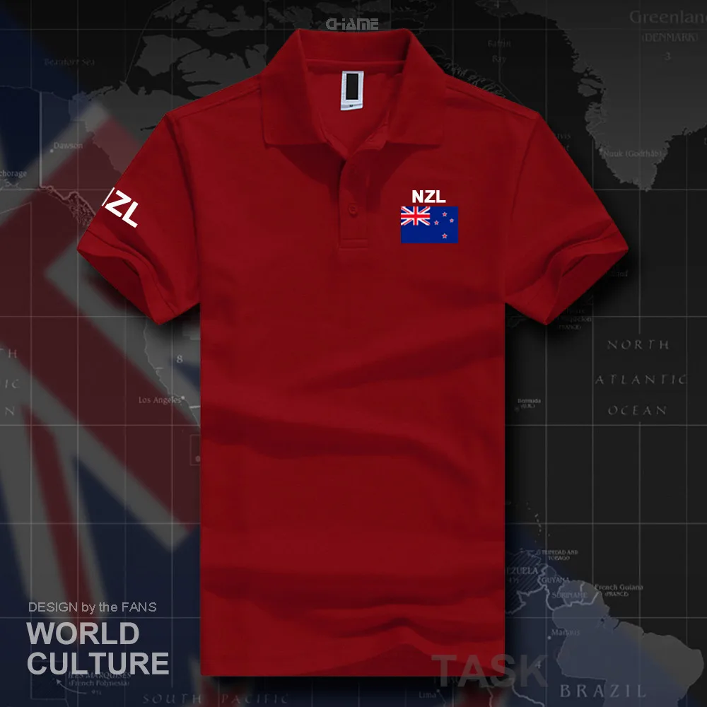 Новая Зеландия Zealander рубашки поло мужские с коротким рукавом белые бренды с принтом для страны хлопок Национальный флаг Новая мода NZ