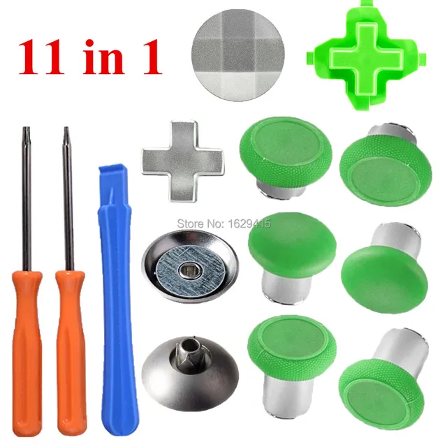 Cheap IVYUEEN 11 in 1 Magnetic Thumbsticks Grips for XBox One X S Elite Controller Swap Analog Sticks with Metal Dpads Button Mod Kit