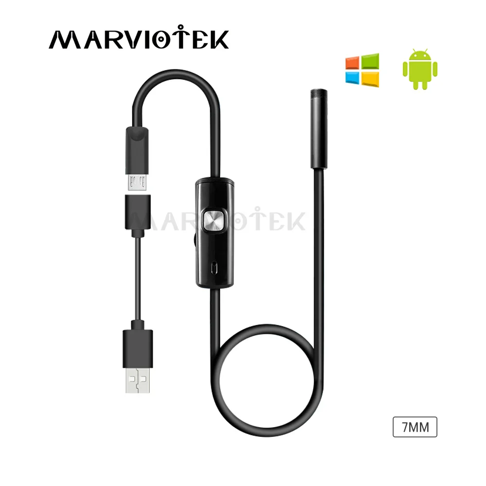 

Endoscope USB Micro Mini Endoscope Camera video USB Waterproof Borescope 7mm Inspection 6 LED Light For Andorid Mobile Phone