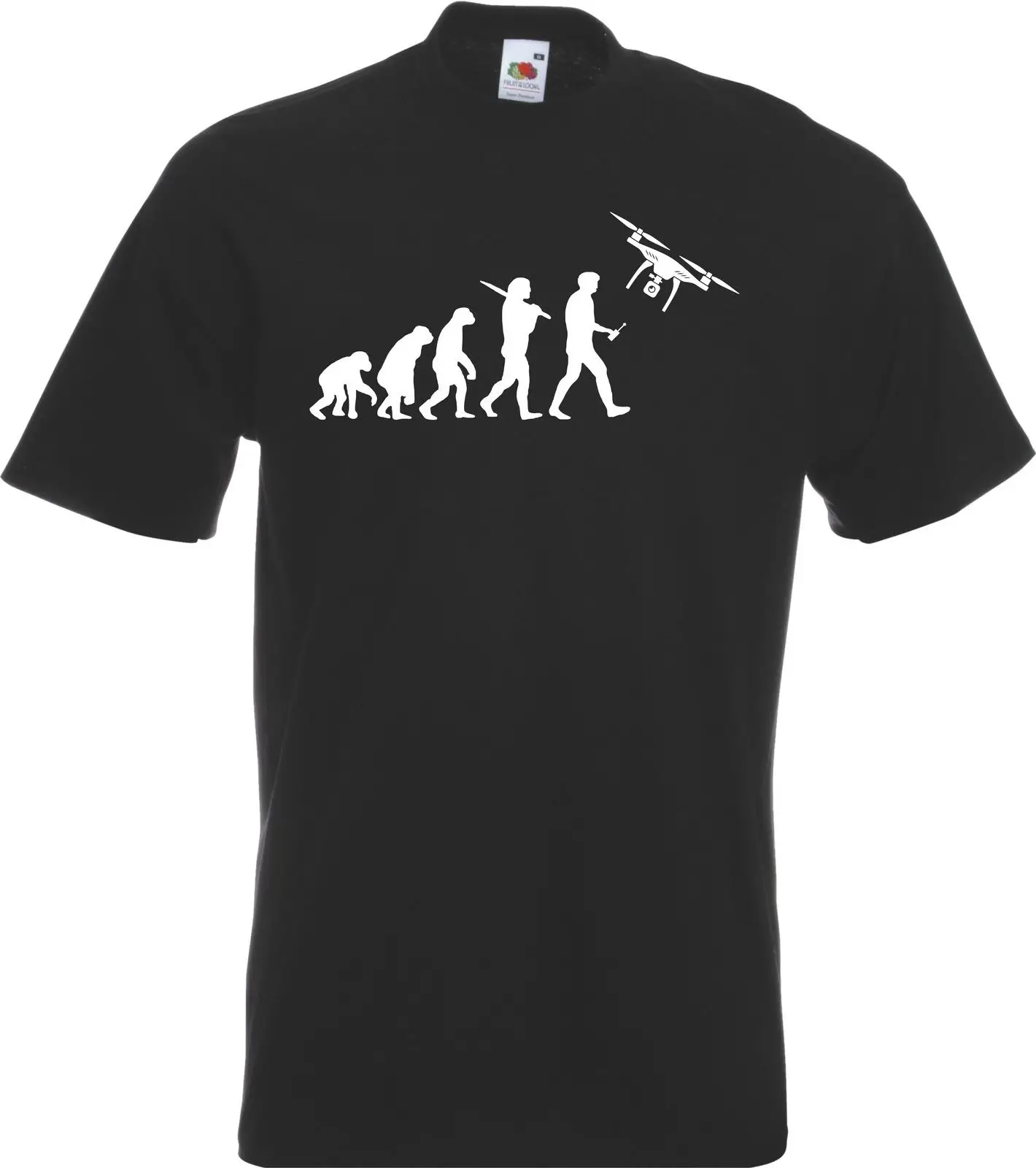 

Evolution of Drone Quadcopter Pilot Flight Quad Man Funny Gift Pilot New T Shirts Unisex Funny Tops free shipping