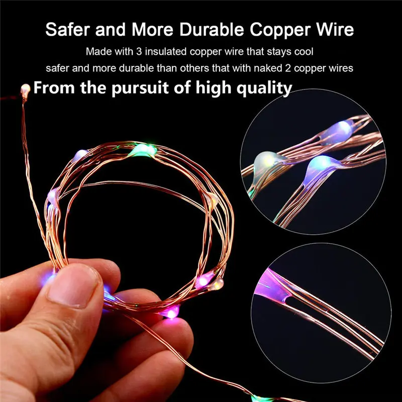 Extra Long 30m 300led Starry String Lights on a Flexible Copper Wire 7 colors choice Decor Lamp string lights set 40JA1109