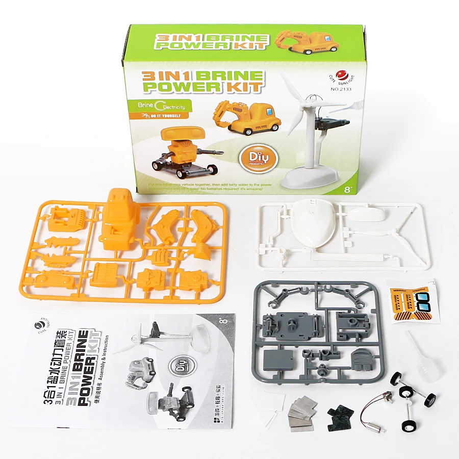 3 в 1 рассола/соленой воды Мощность игрушка образовательные научные наборы блок