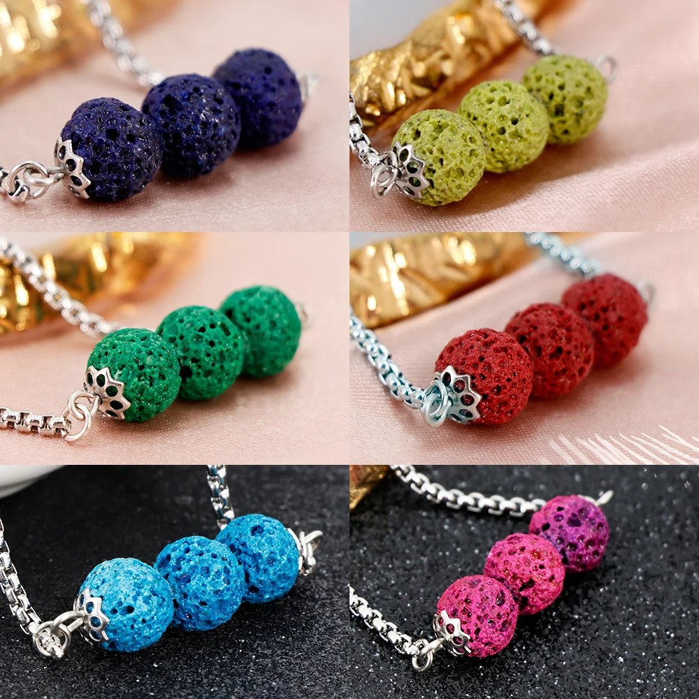 ZP-BL024 adjustable lava beads bracelet (5)