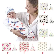 Пеленальное Одеяло для новорожденных; пеленка для сна; муслиновая накидка; Шапка; Комплект пеленок; bebek battaniyeleri bebek kundak battaniye