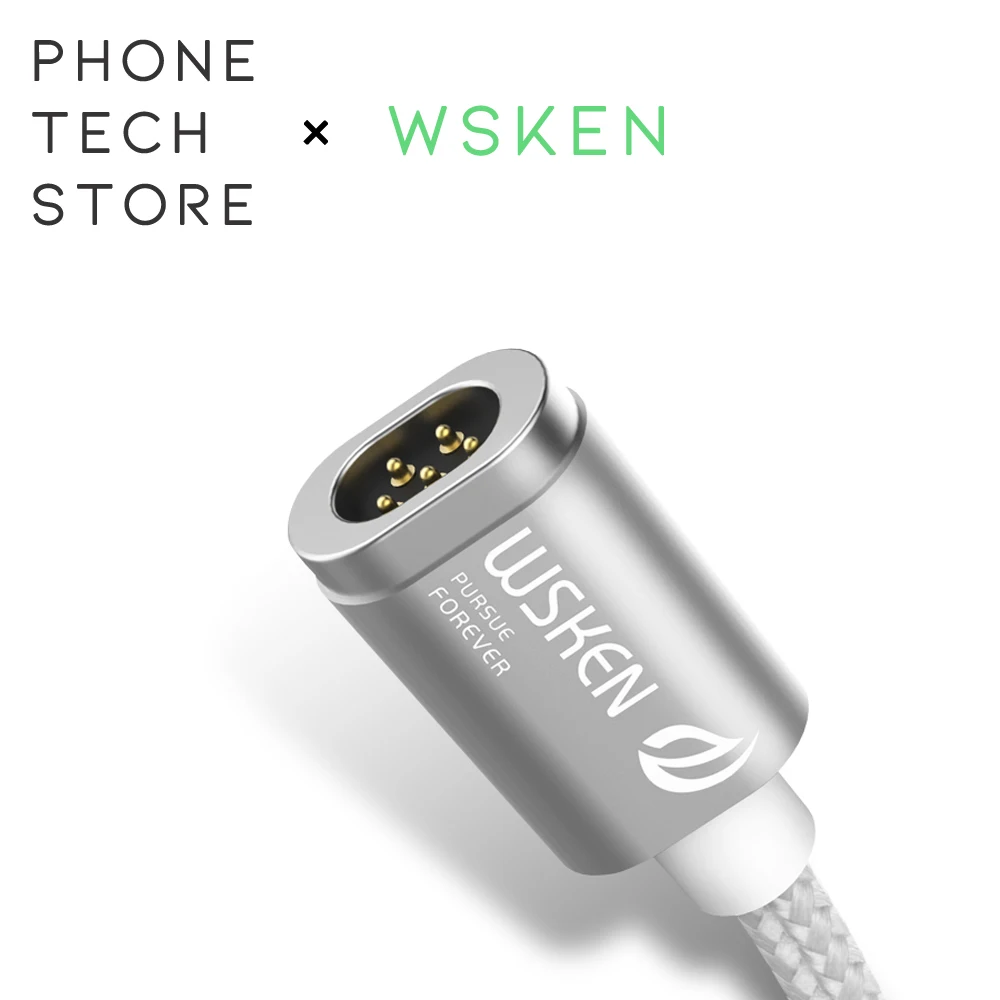 

WSKEN X-Cable Mini 2 Super Magnetic Type-C Cable Quicking Charging Cable Charge & Transfer Data Line for Huawei Samsung S10