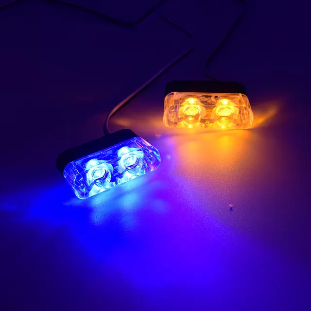 12V Auto LED Strobe Car Lights Wireless Remote Control 2Pcs Stroboscope