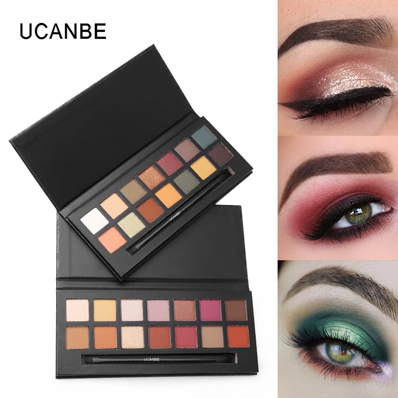 

UCANBE Brand New Emancipation 14 Color Matte Eyeshadow Palette Metallic Makeup Shimmer Eye Shadow Powder Smooth Texture Natural