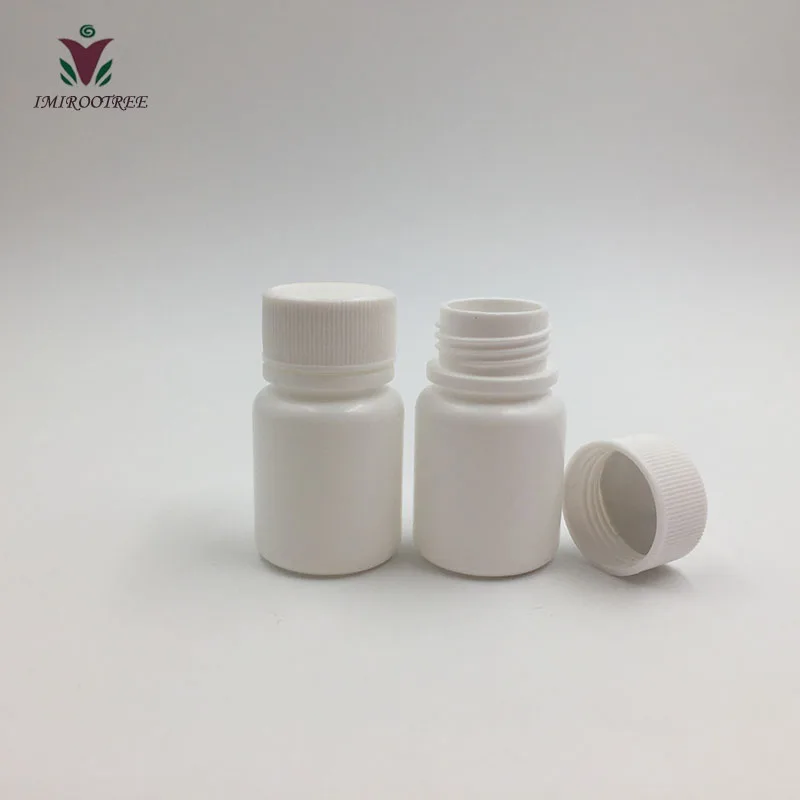 100pcs 15ml 15g 15cc Empty White Plastic Pill Bottles Small Plastic