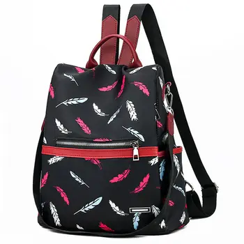 

Women Lady Girls Backpack Travel Anti-theft Shoulder Bag Phone Pouch Messenger Feather Backpacks Girls School Bag Lady Bag