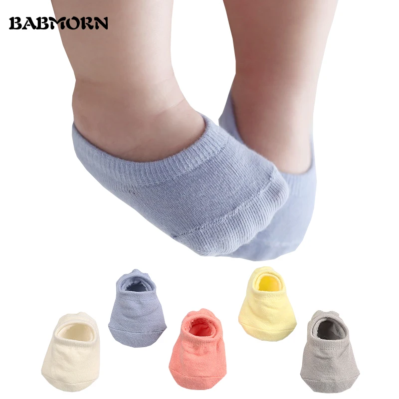 Candy Color Cotton Kids Socks Anti Slipper Socks Baby Girls Boys Soft Socks