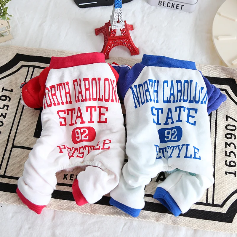 

Letters Pet Dog Clothes Winter Warm Dog Rompers Jumpsuits Dog Pajamas Thick Coats Jacket Clothing For Dogs Cat Teddy