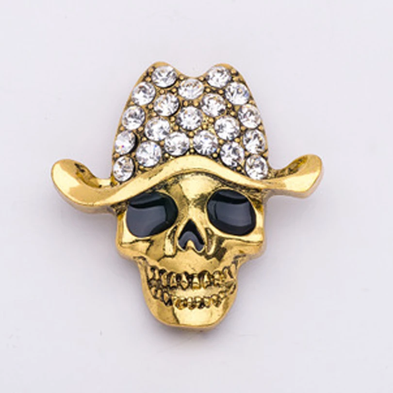 Punk Skull Brooch Pins For Men Rhinestone Brooches For Women Jewelry