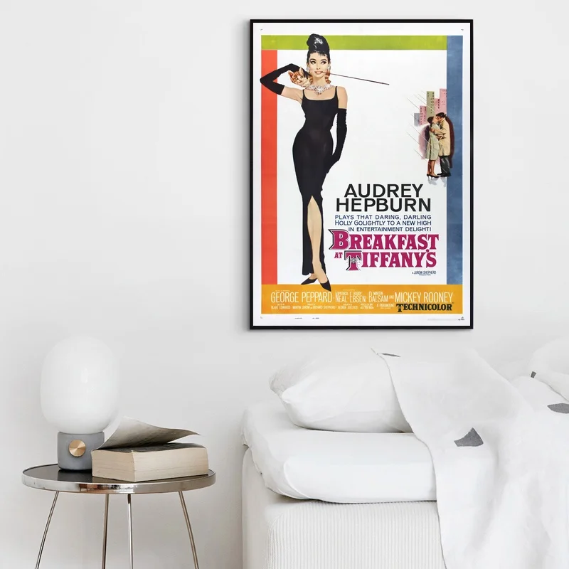 Завтраки в Tiffany's(1961) Винтаж, классическое кино плакат домашний декор настенные изображения стена искусство холст картина Cnavas печать