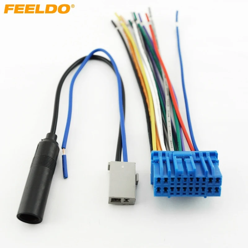 Feeldo 1set Car Audio Stereo Wiring Harness With Radio