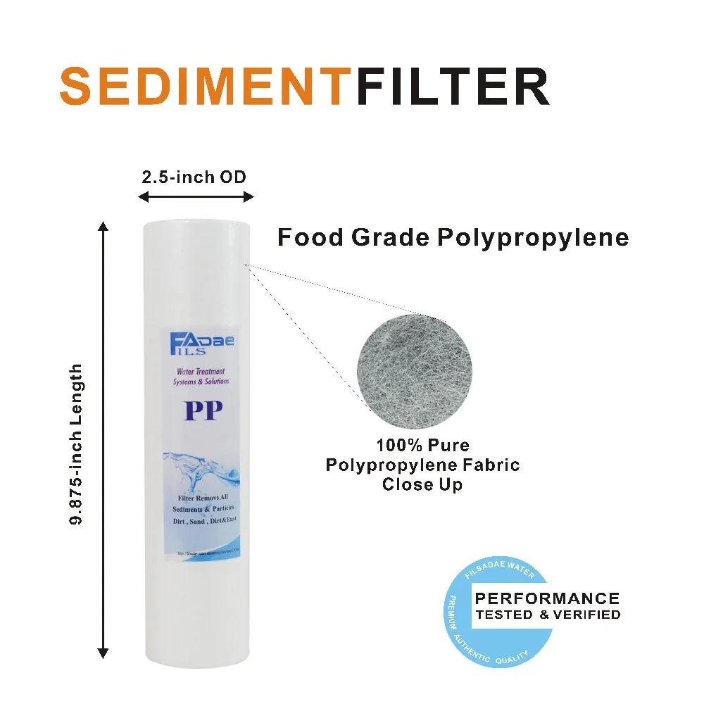 10-IN. x 2.5 inch, 10 Micron Melt Blown Polypropylene Filter Cartridge - Pack of 2 10-IN. x 2.5 inch, 10 Micron Melt Blown Polypropylene Filter Cartridge - Pack of 2
