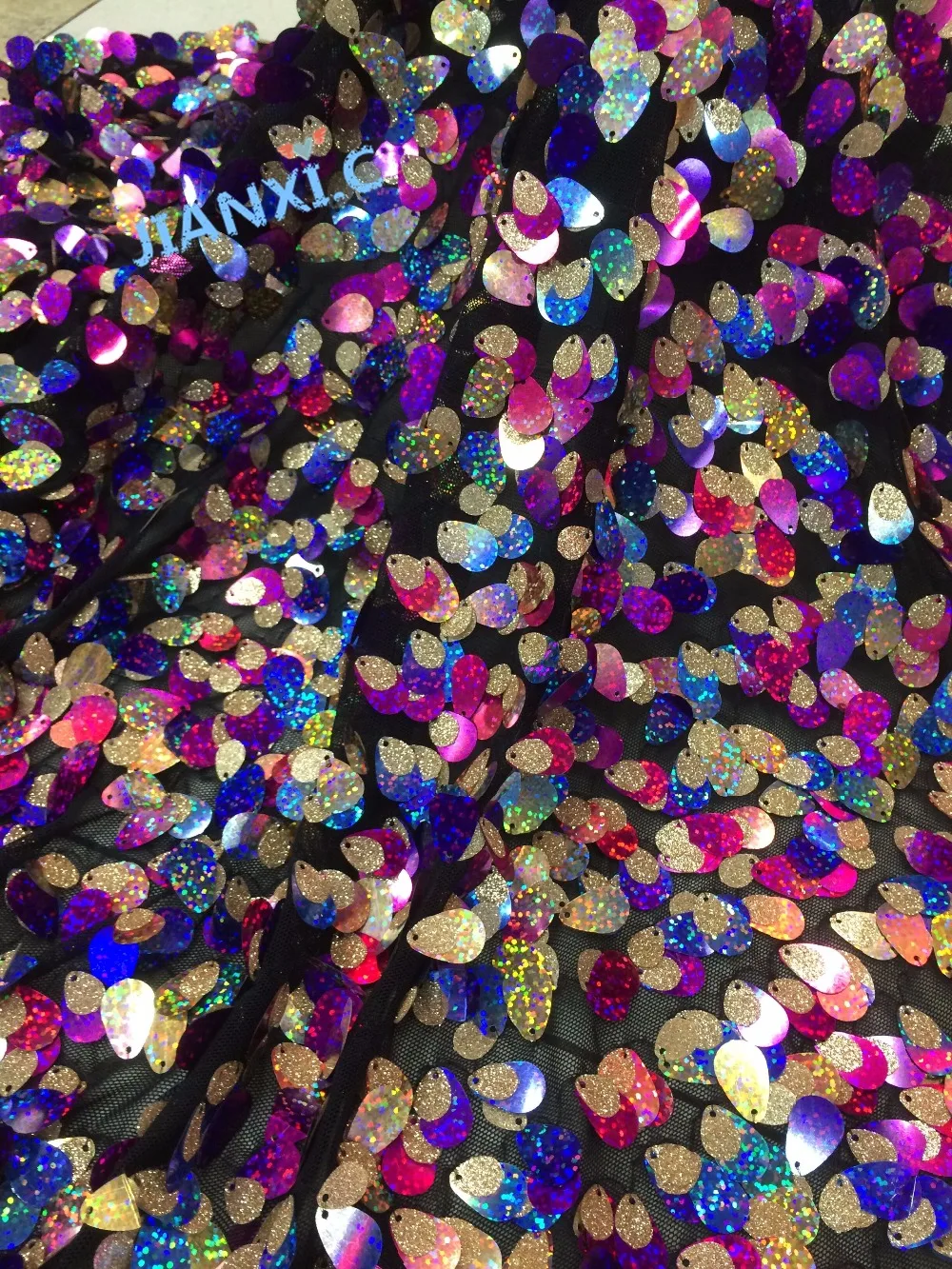 Top selling colorful sequins French net lace fabric embroidery African tulle CiCi-120951 for party dress | Дом и сад