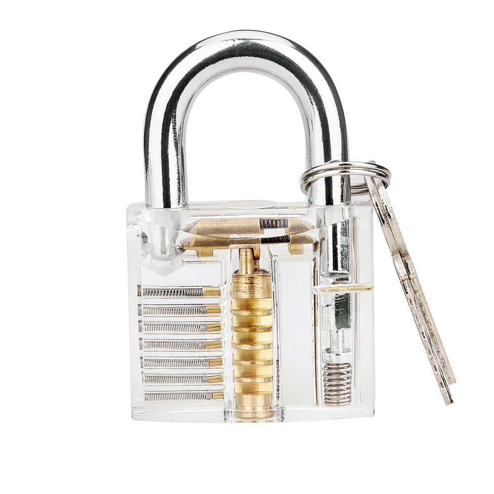 

Anpro Practice Transparent Padlocks Professional Visible Practice Lock Cutaway Padlocks Training Skill for Locksmith Children