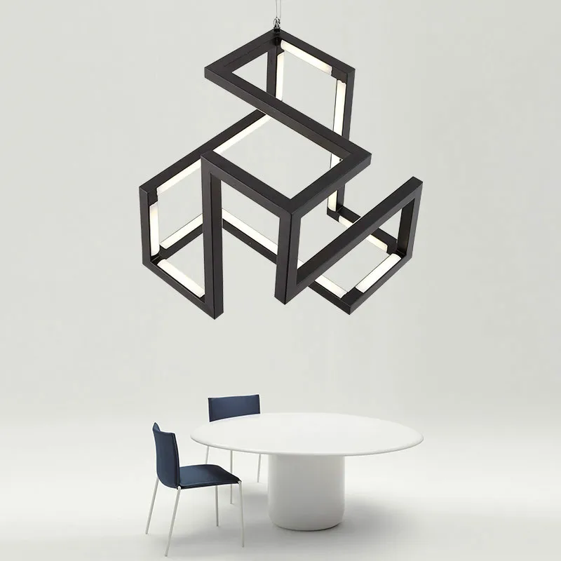 

Modern Geometry Metal Led Pendant Lights Acrylic Living Room Led Pendant Lamp Bedroom Led Pendant Light Hanging Light Fixtures