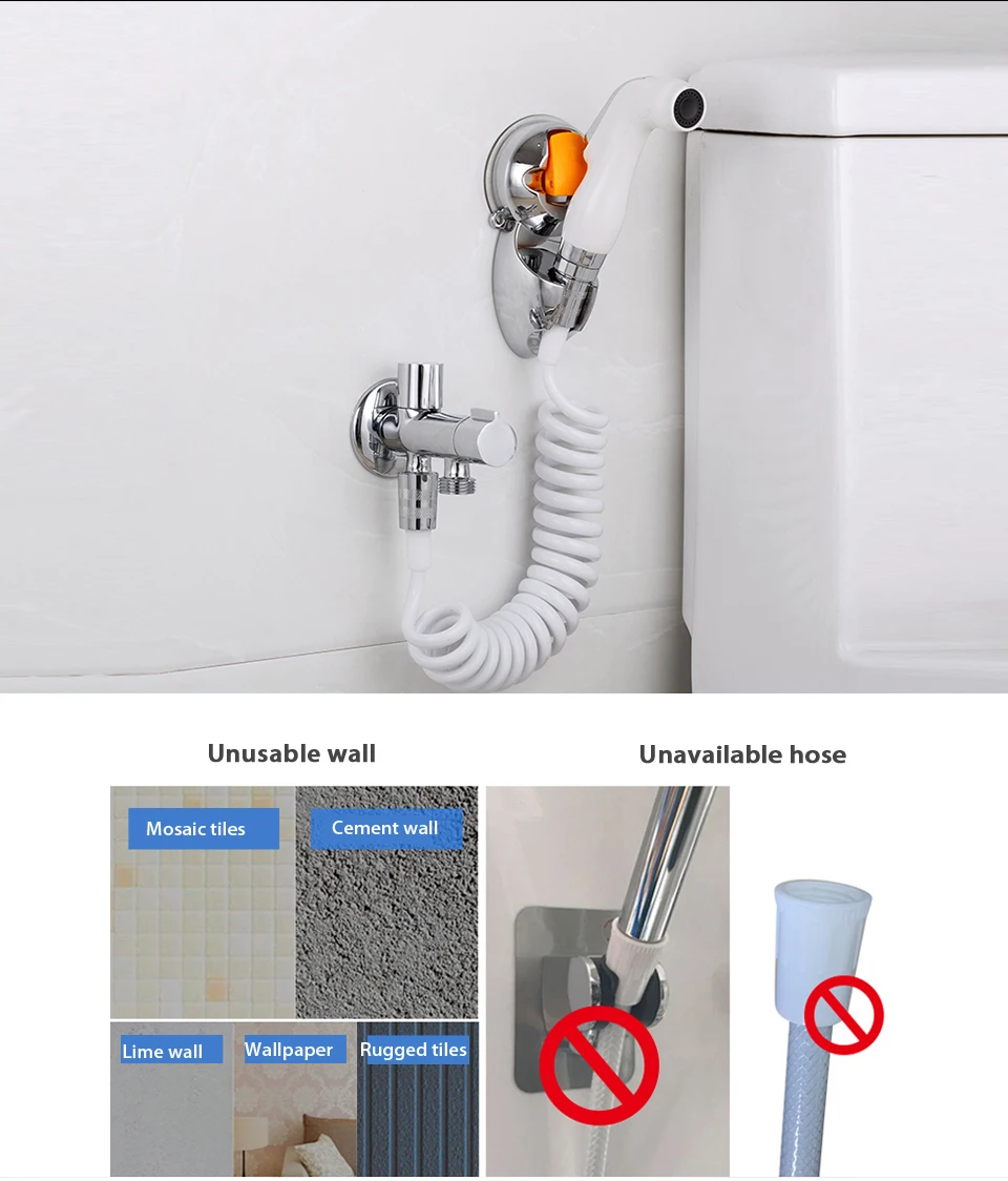 Handheld Toilet bidet sprayer set Kit Hand Bidet faucet for Bathroom hand sprayer shower head self cleaning