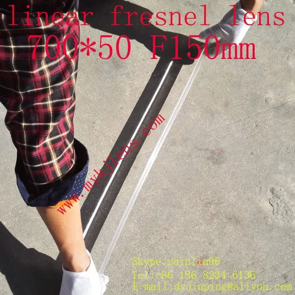 700 * 50mmF150mm линейный линза Френеля для солнечной энергии Бесплатная доставка, фокусное расстояние является линией